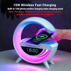 Led Clock Display Speaker G Lamp Wireless Charging