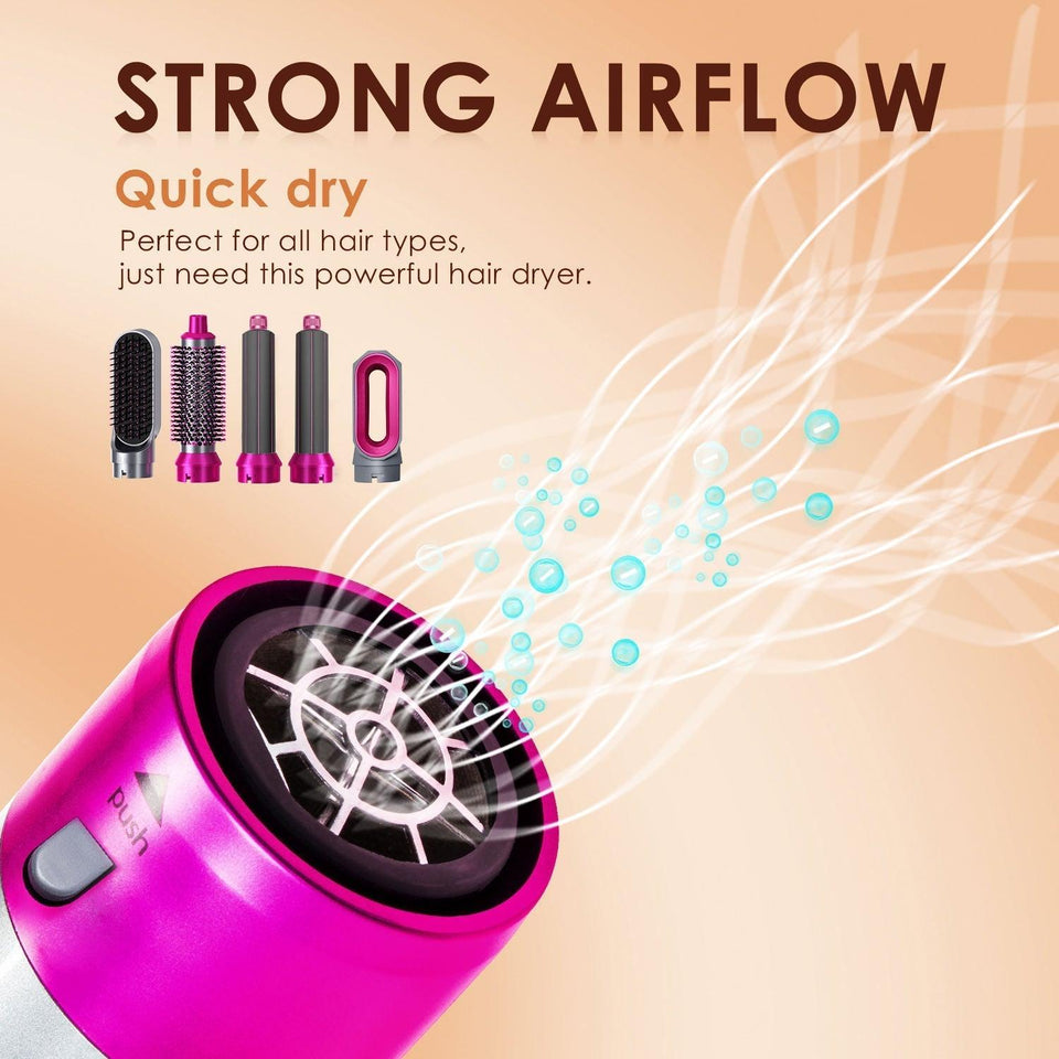 5 In 1 Hair Dryer Hot Comb Straightener - My Store