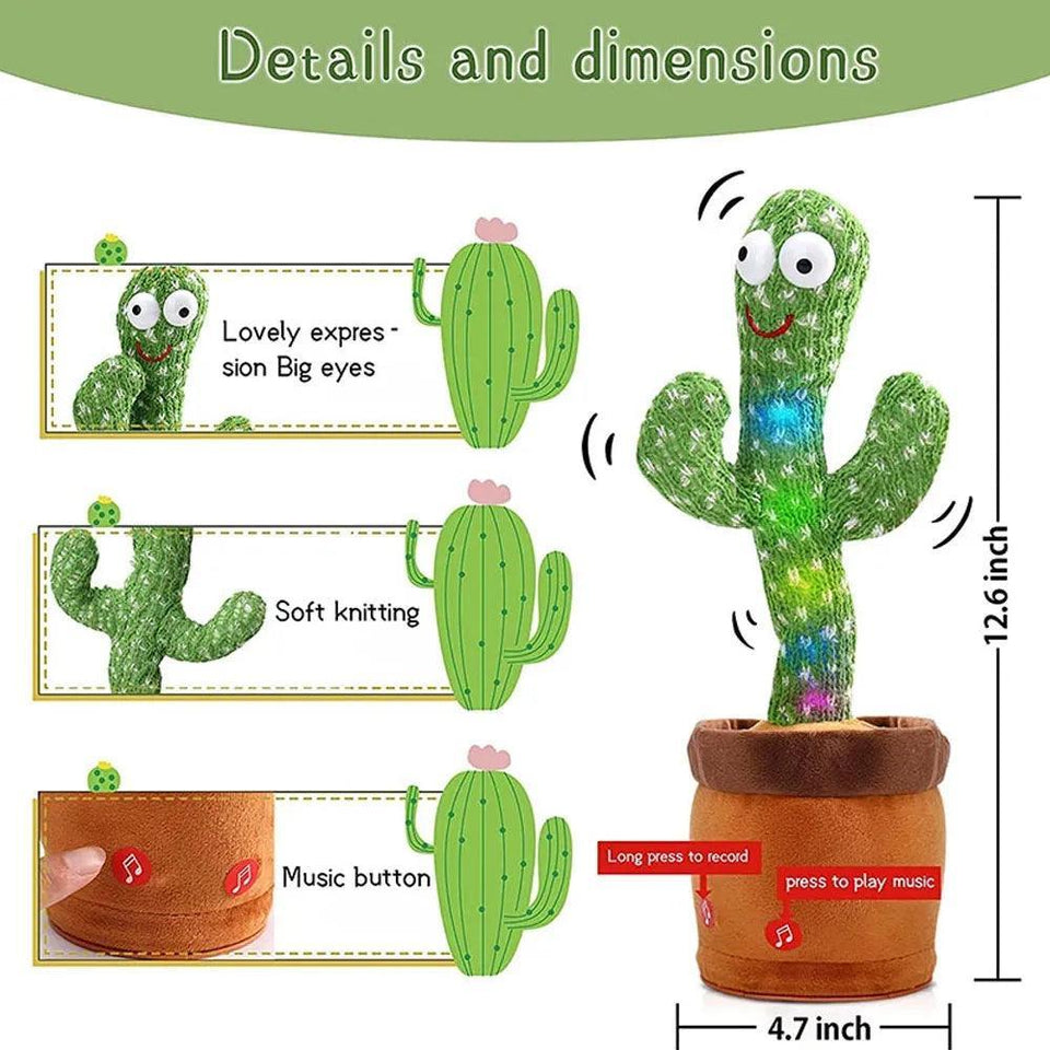 Emoin Dancing Cactus: Baby's Talking, Mimicking, and Singing Buddy - Cart And Pick