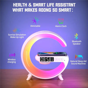 Led Clock Display Speaker G Lamp Wireless Charging